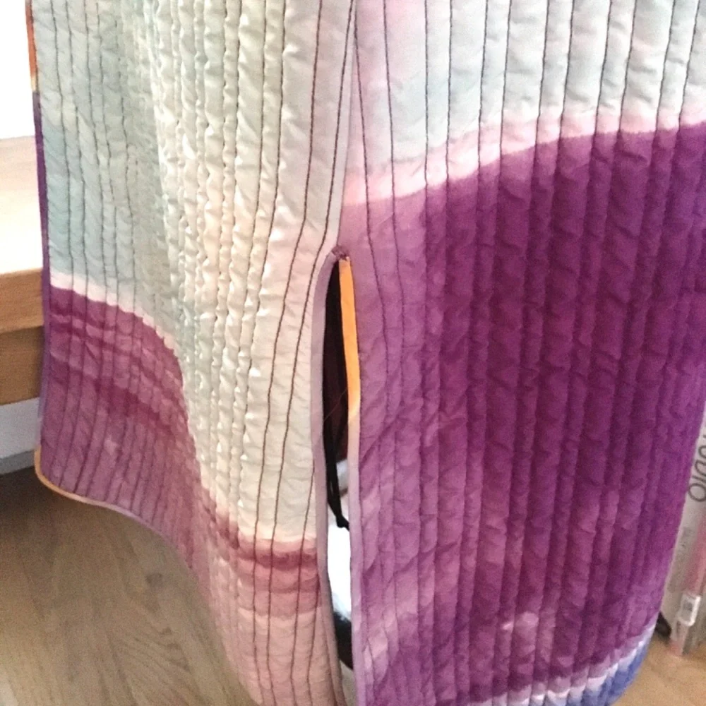 Mary McFadden Long Silk Evening Coat - Picture 5 of 10